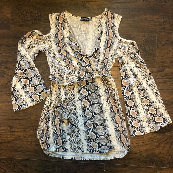 Snake Skin Flare Dress - Picture 2 of 5